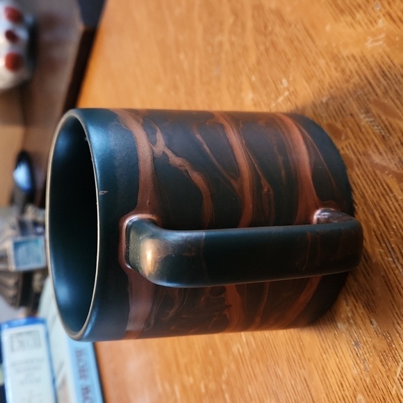 Starbucks Dark Green Rose Gold Marbled 12 Oz Mug - Picture 2 of 5